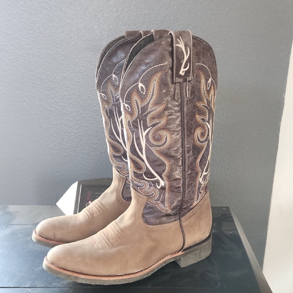 Other - Cabelas Brown Leather Western Cowboy Boots - Men